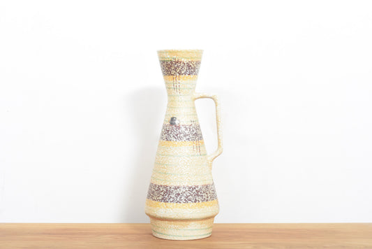 Tall striped pitcher vase by Bay Keramik