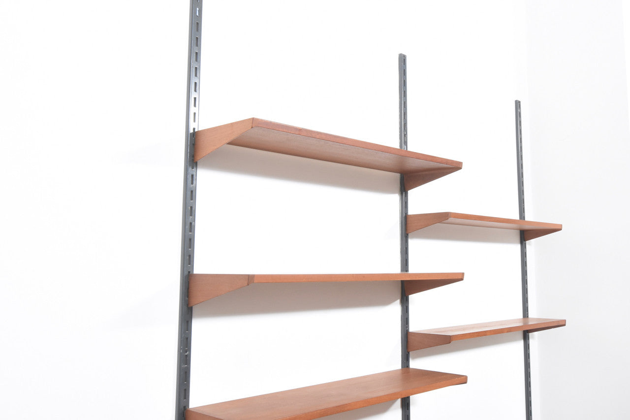 Modular shelving system by Kai Kristiansen in teak