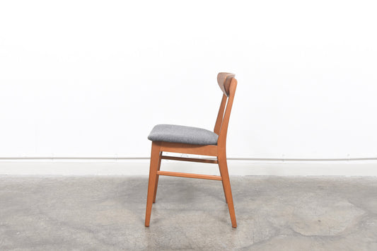 Eight available: Teak + beech dining chairs by Farstrup