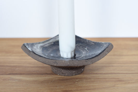 Stoneware candle holder by Nittsjö