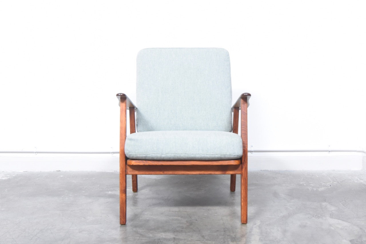 Teak + oak lounge chair
