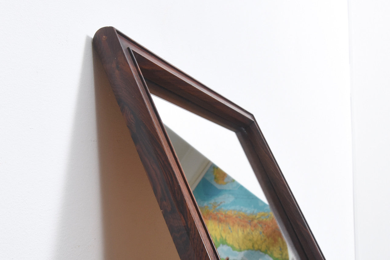 Rectangular rosewood mirror