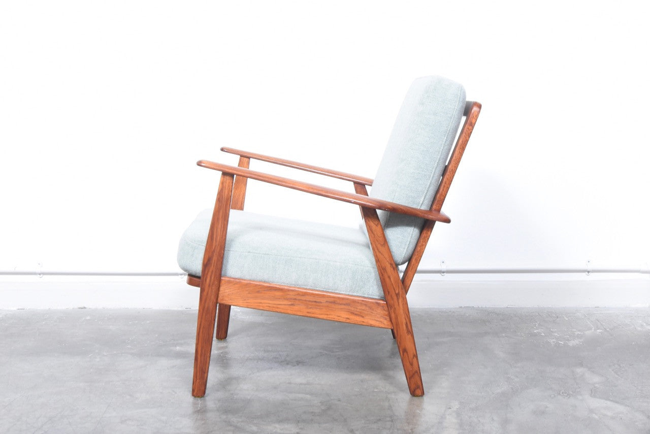 Teak + oak lounge chair