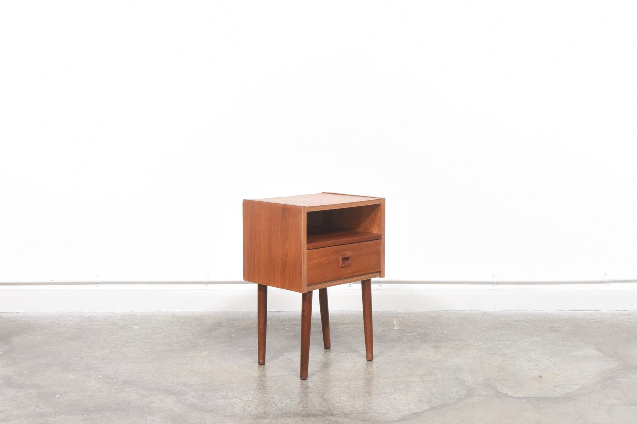 Pair of teak bedside tables