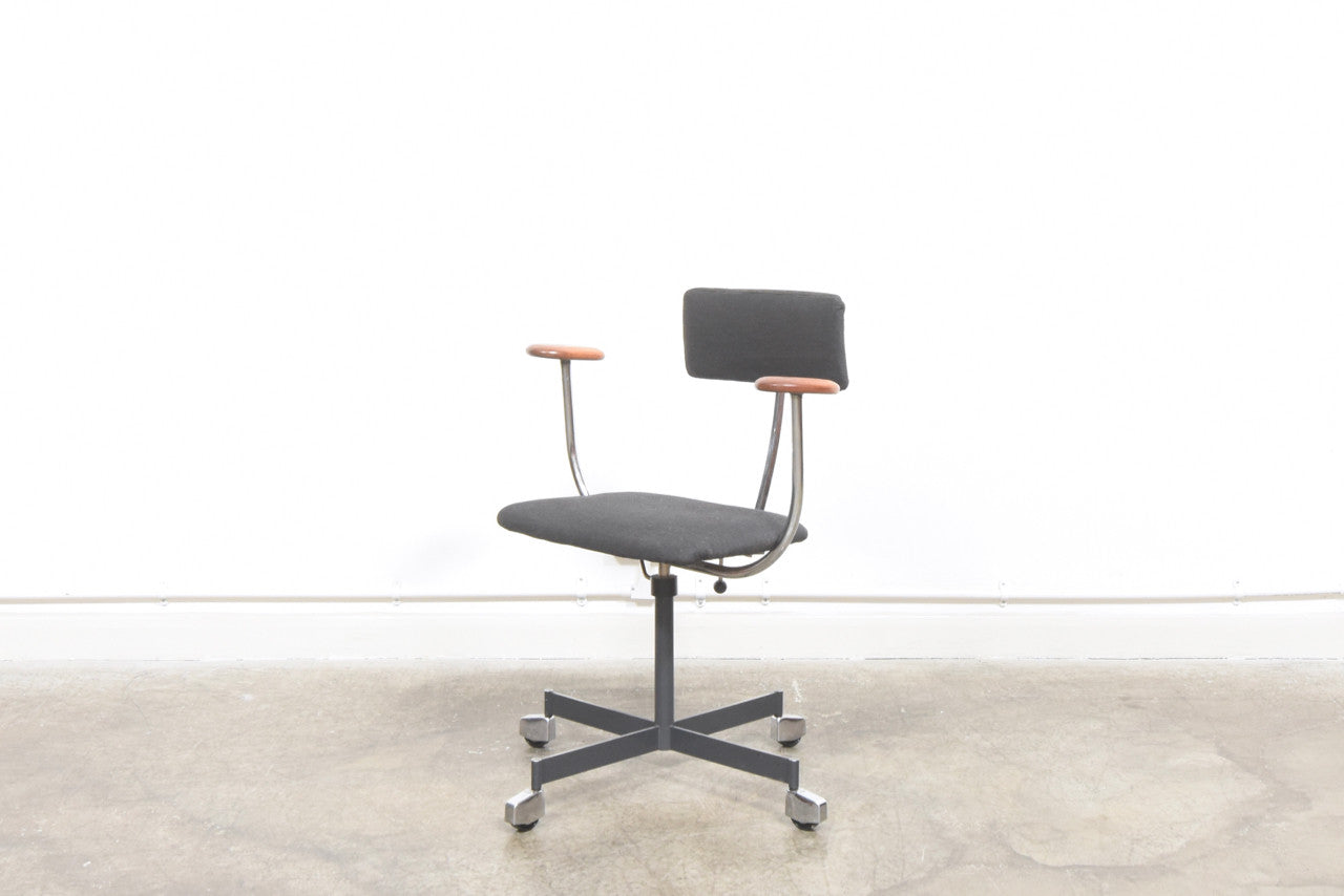 Task chair with teak arms by KEVI – CHASE & SORENSEN