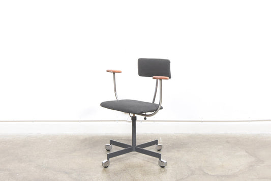 Task chair with teak arms by KEVI