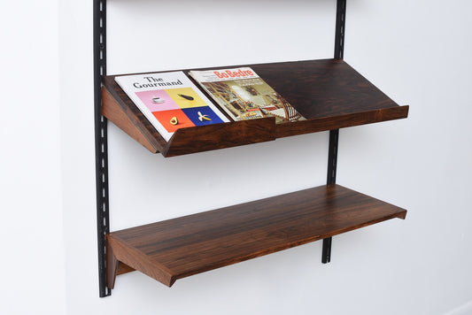 Modular shelving unit by Kai Kristiansen in rosewood