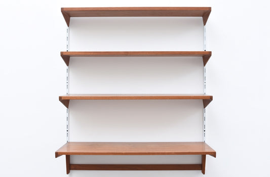 Modular shelving unit by Kai Kristiansen in teak