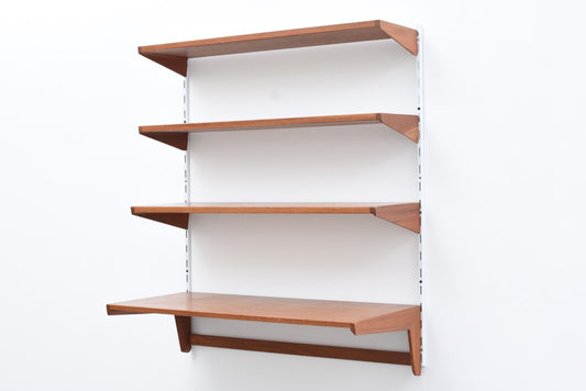 Modular shelving unit by Kai Kristiansen in teak