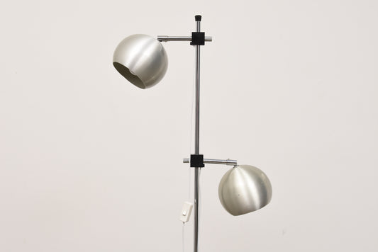 Vintage twin-headed floor light by Hemi