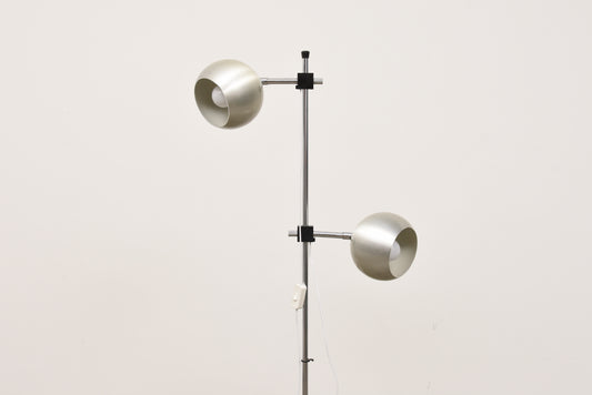 Vintage twin-headed floor light by Hemi