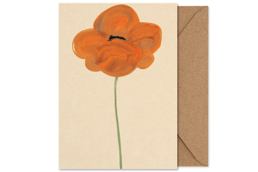 Orange Vallmo art card by Amelie Hegardt - A5