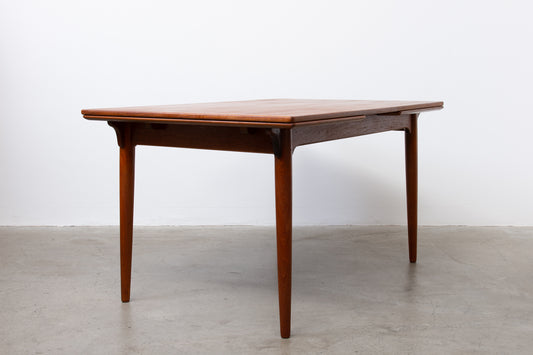 Extending teak dining table by Omann Jun