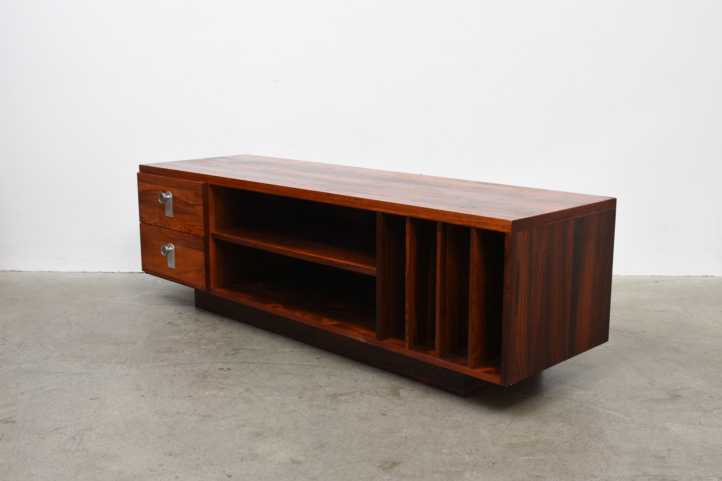 1970s rosewood media cabinet