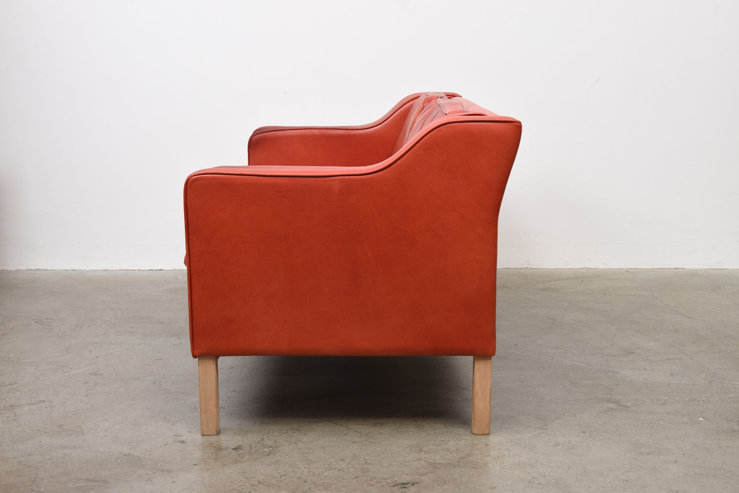 Leather two seater by Mogens Hansen