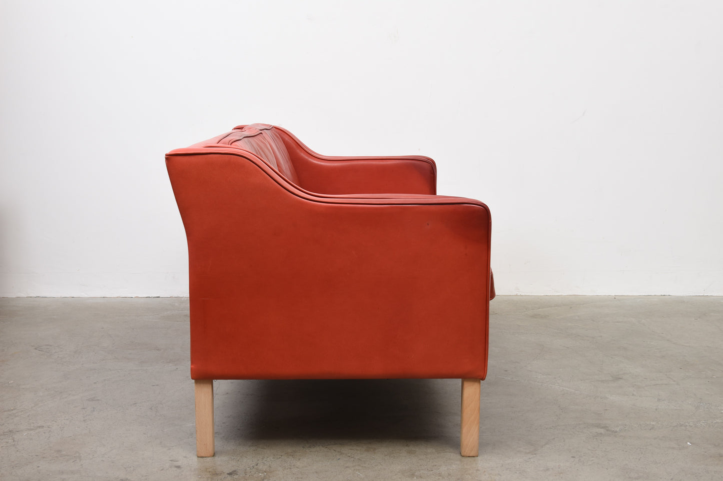 Leather two seater by Mogens Hansen