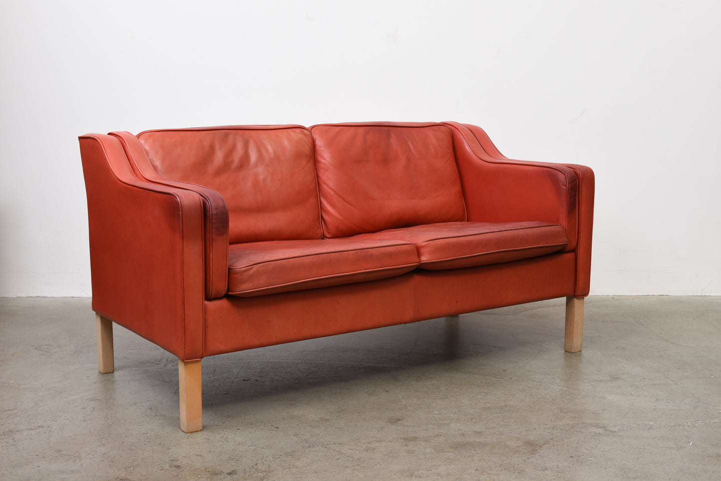 Leather two seater by Mogens Hansen