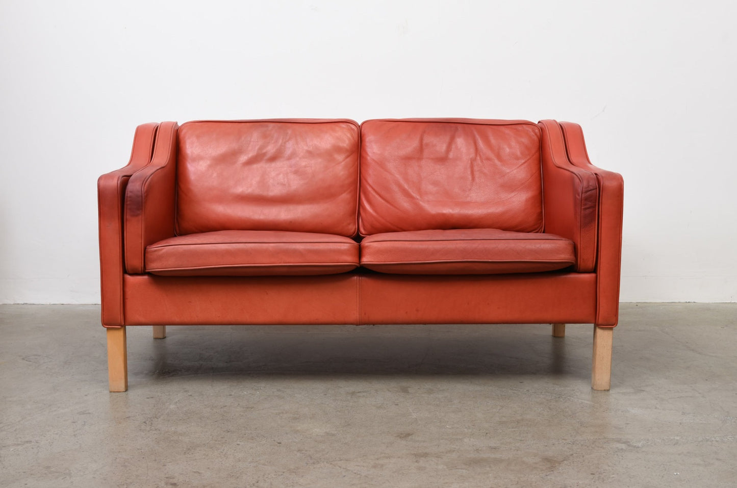 Leather two seater by Mogens Hansen