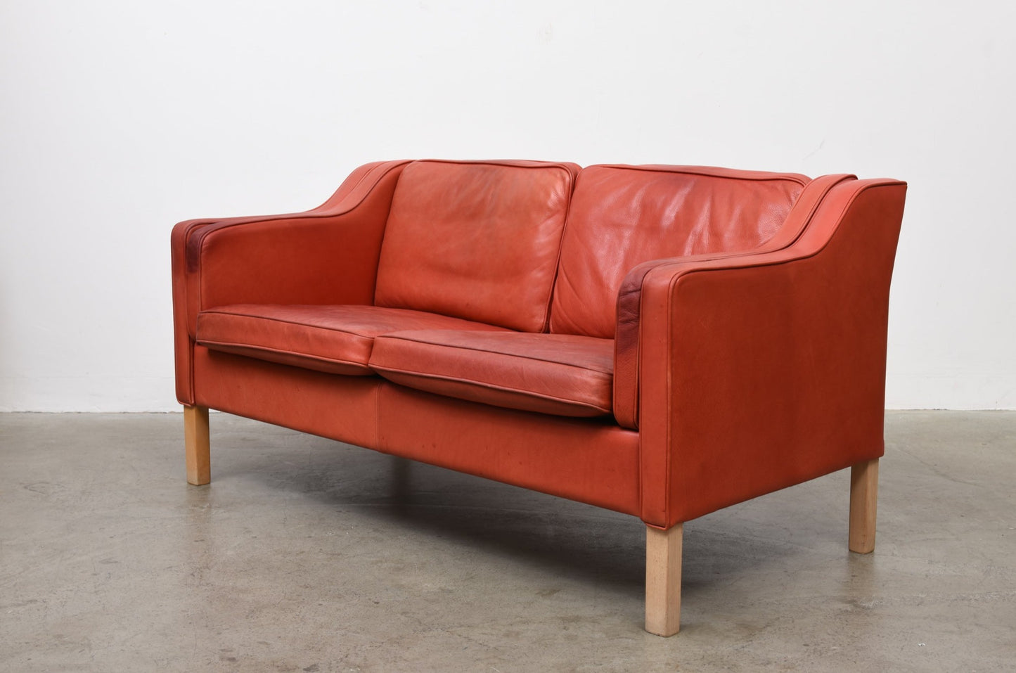 Leather two seater by Mogens Hansen