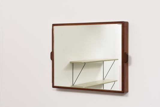 1950s teak vanity mirror