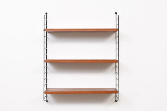 1950s teak + wire String shelves