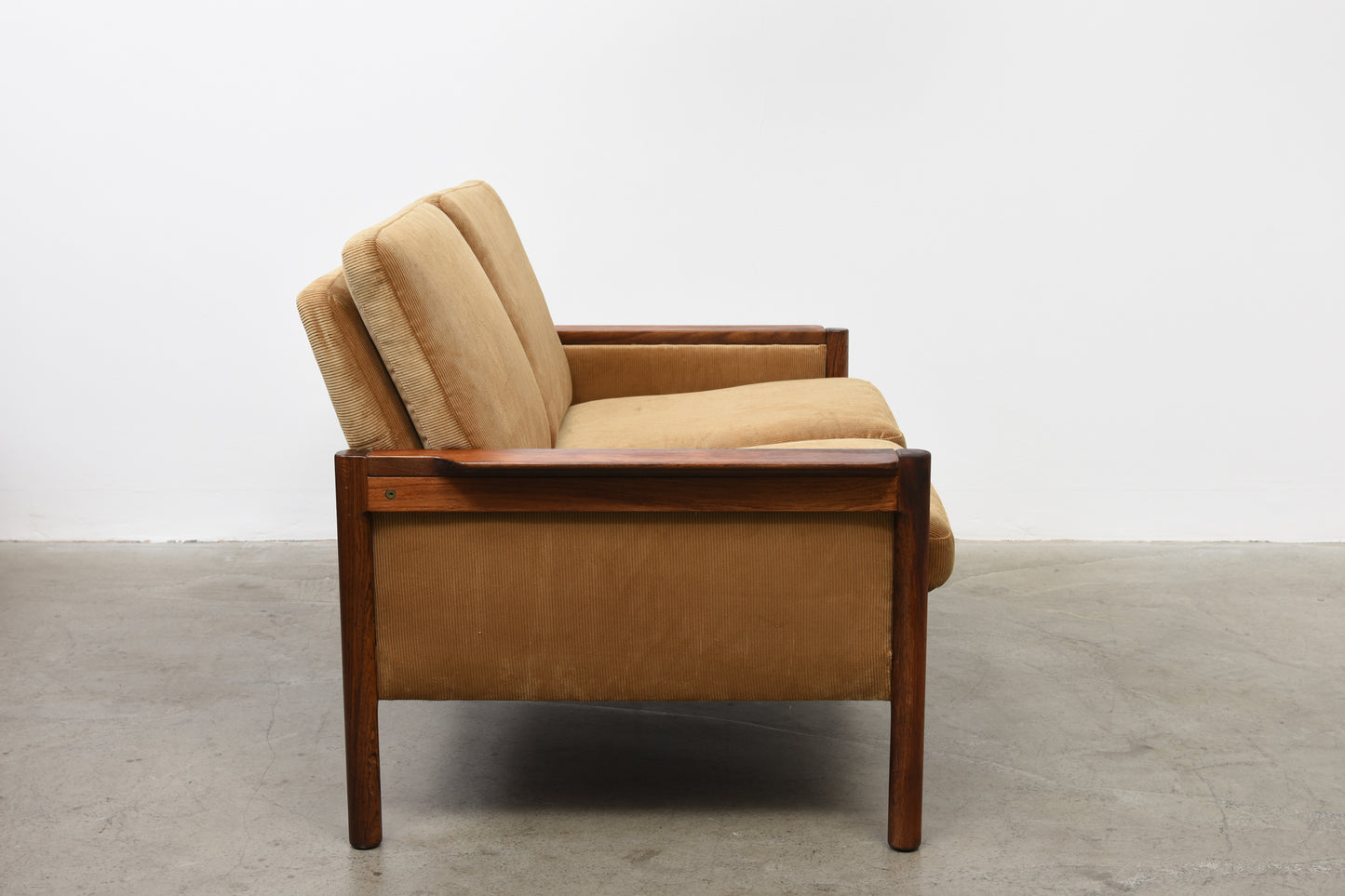 1960s rosewood + corduroy two seater