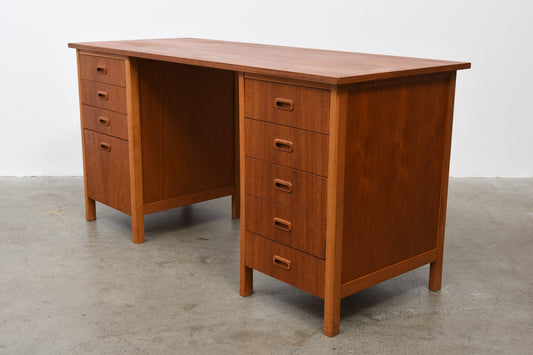 1950s Swedish twin pedestal desk