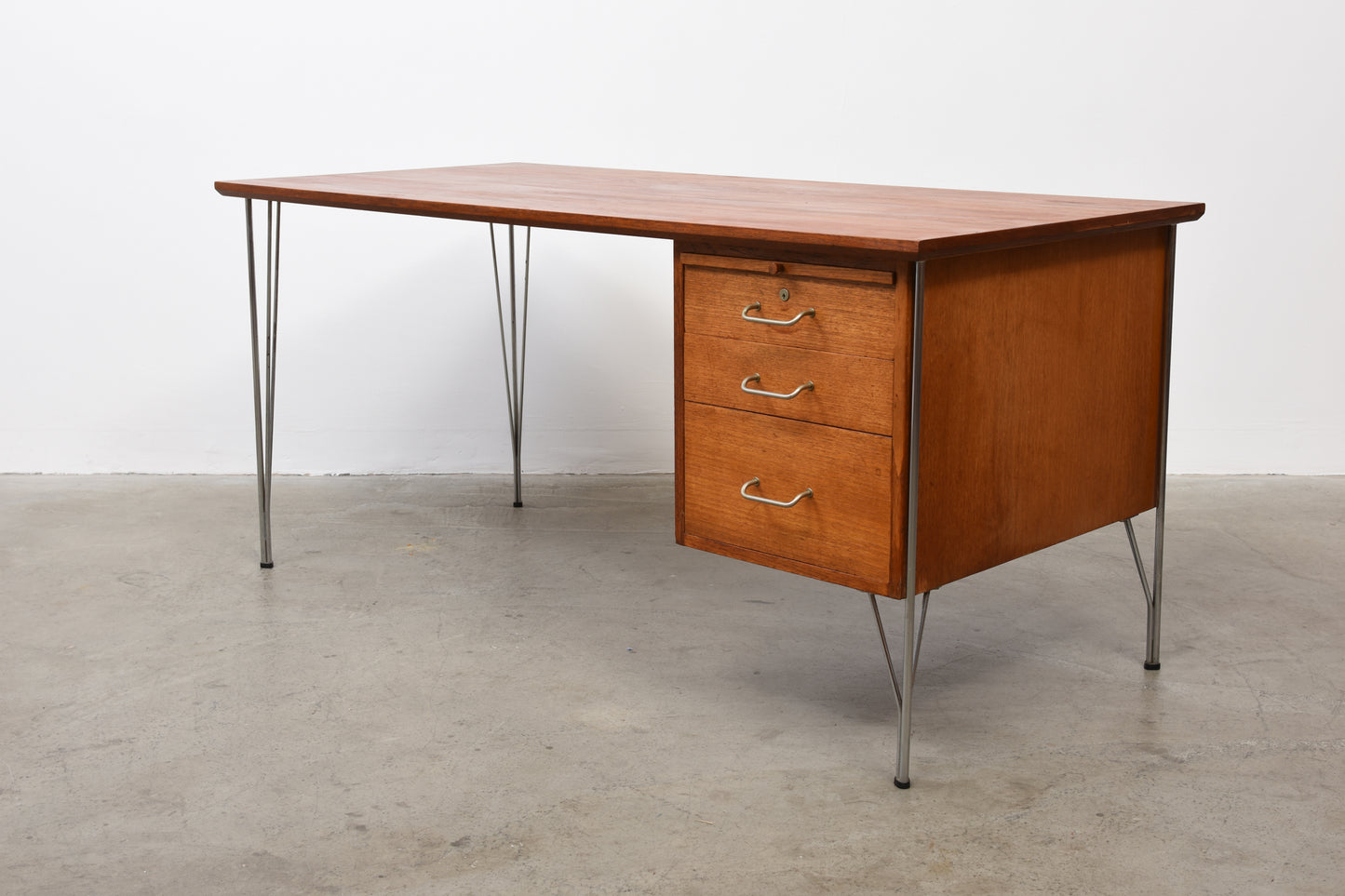 1950s teak desk by Heinrich Roepstorff