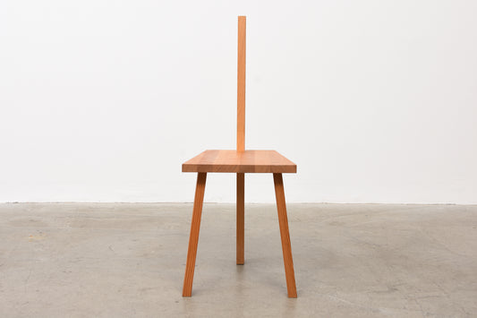 Three-legged Swedish pine chair