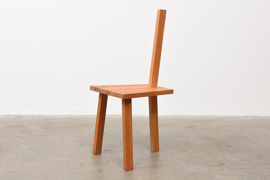 Three-legged Swedish pine chair