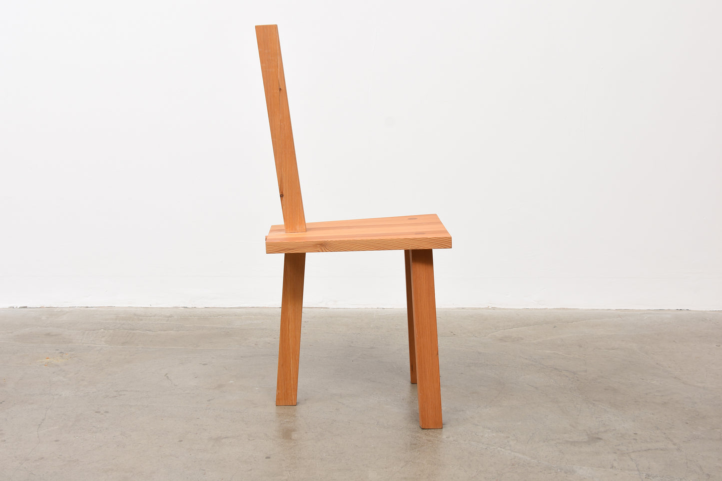 Three-legged Swedish pine chair