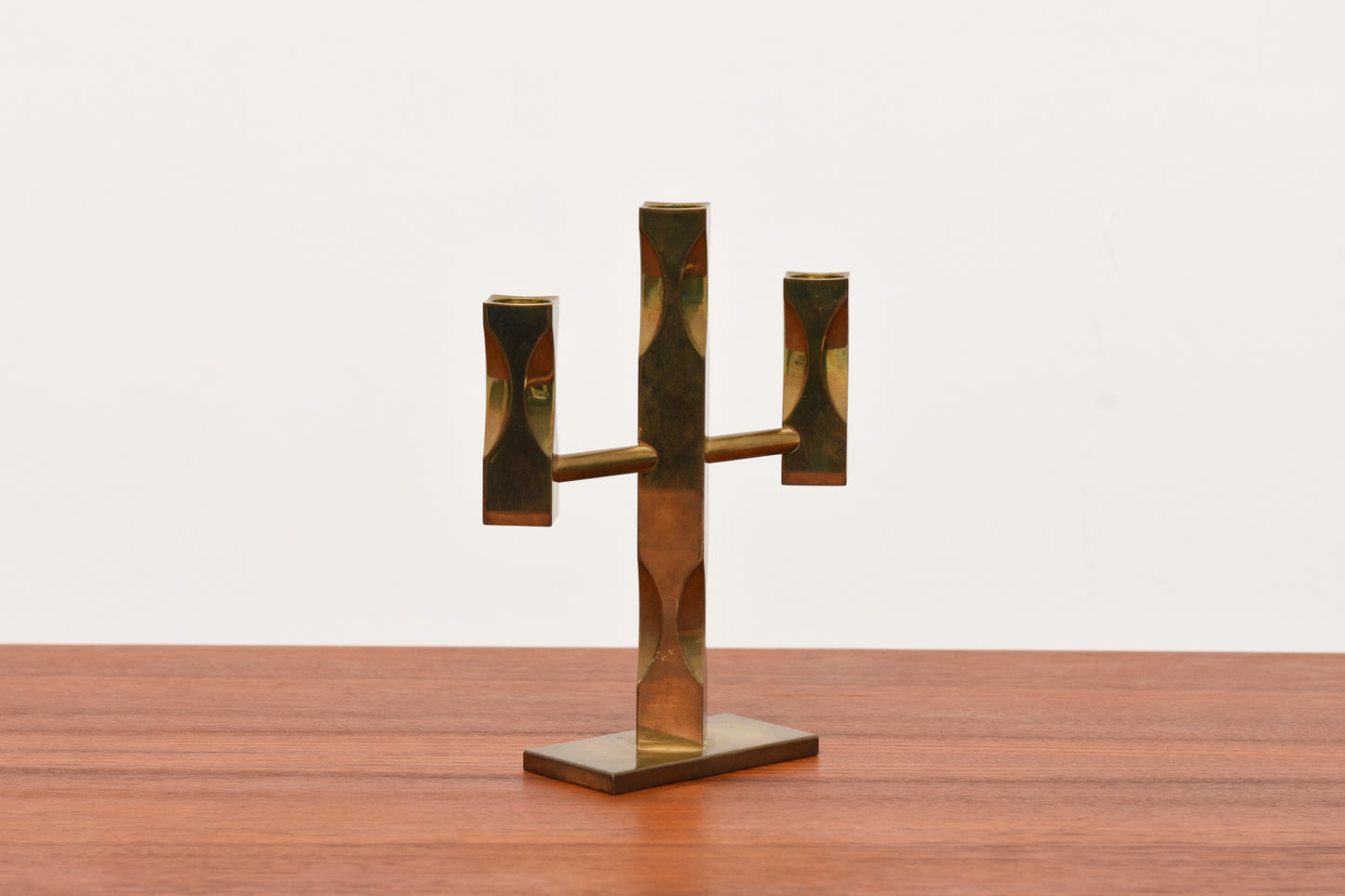 1980s Swedish brass candelabra