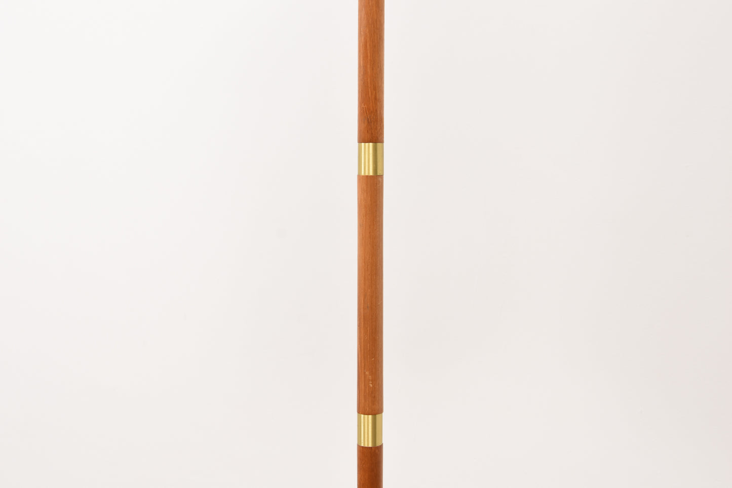 1960s teak + brass floor lamp