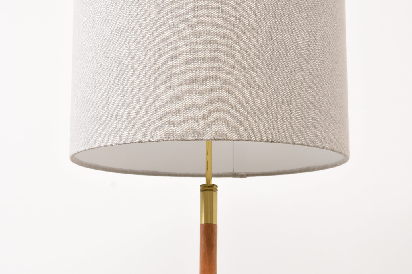 1960s teak + brass floor lamp