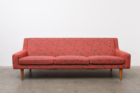 1950s Swedish three seat sofa