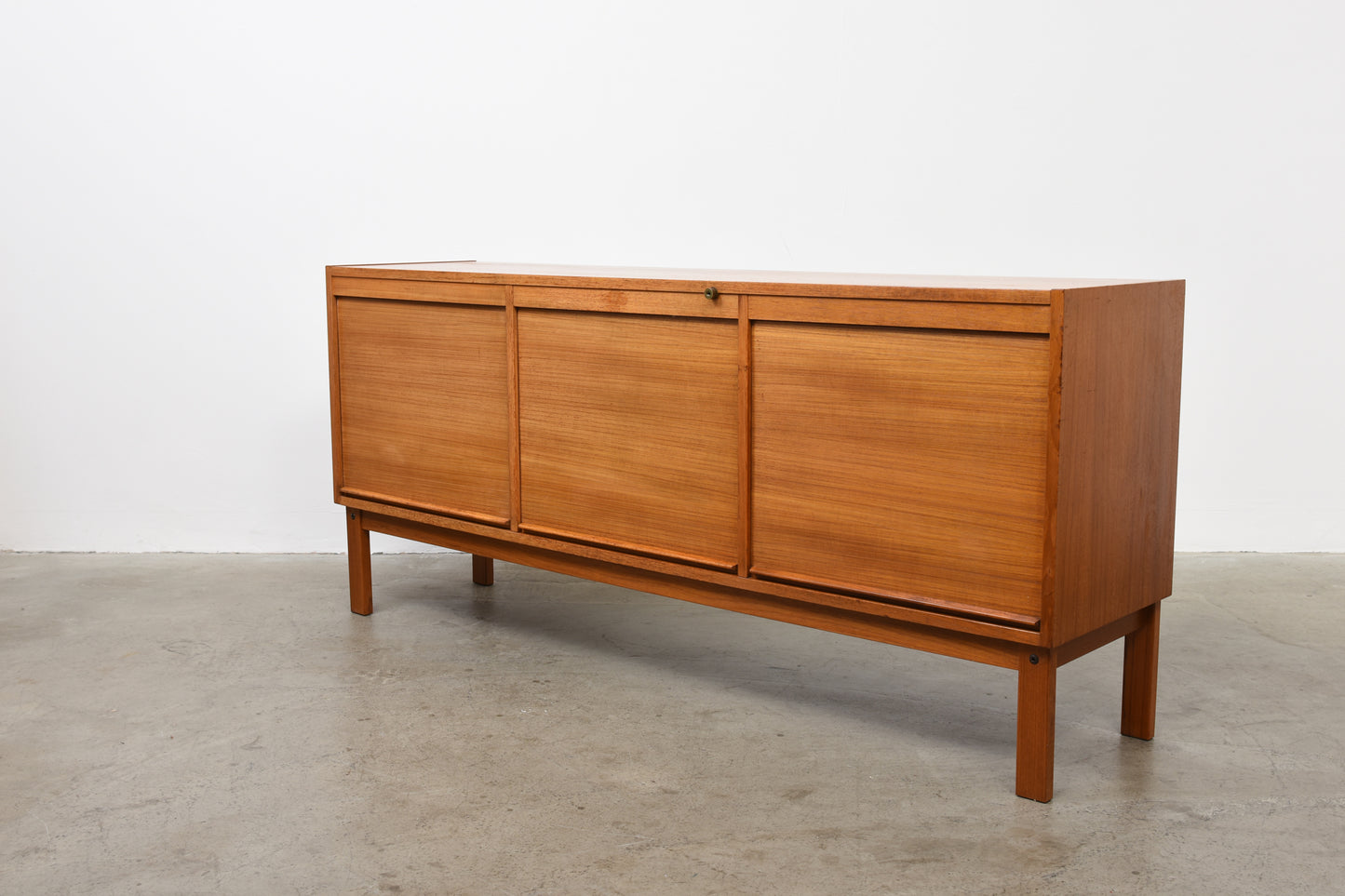 Teak sideboard with tambour doors