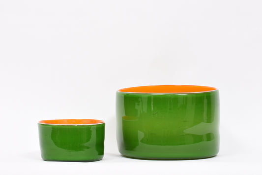Pair of glass bowls