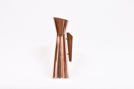 Copper jug with teak handle