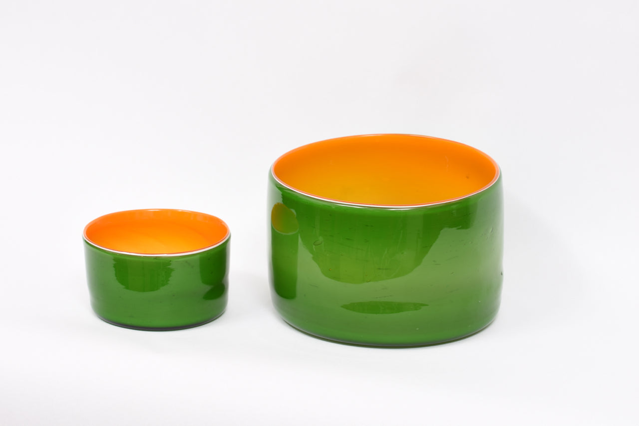 Pair of glass bowls