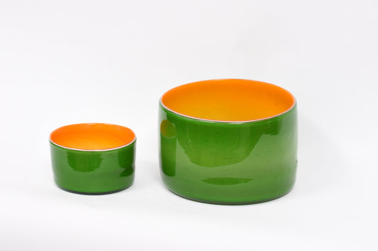 Pair of glass bowls