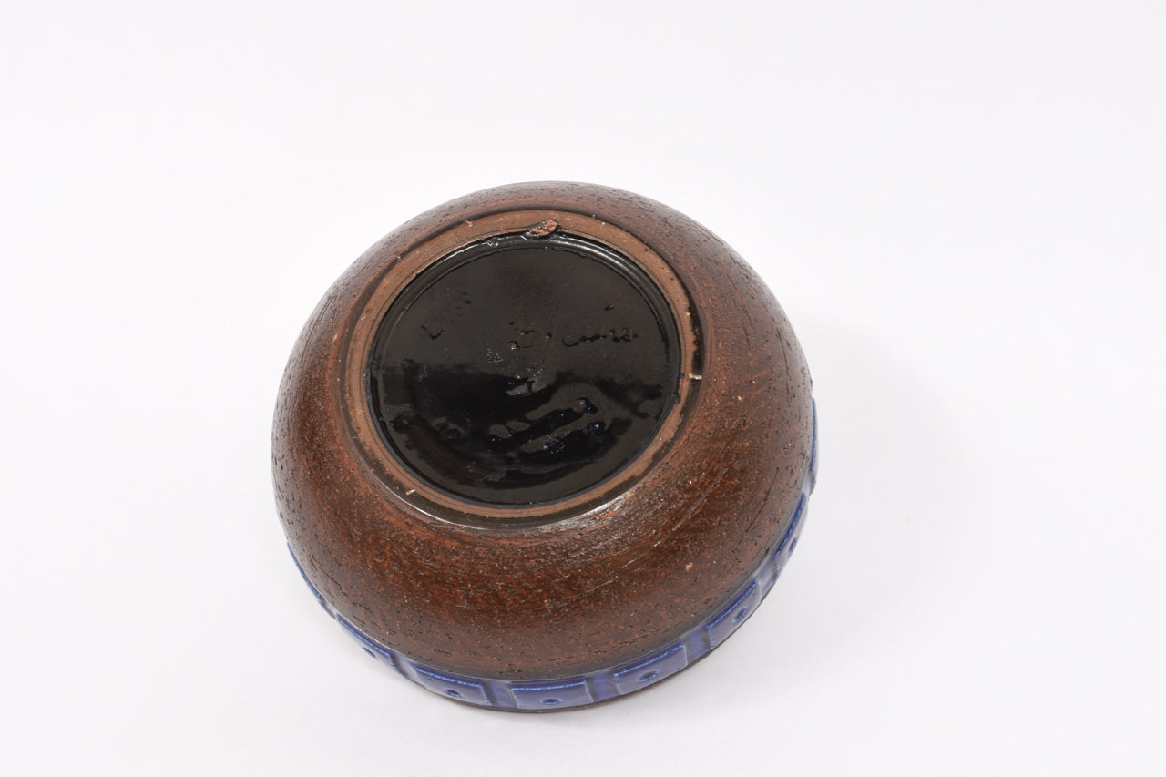 Swedish ceramic bowl with blue banding