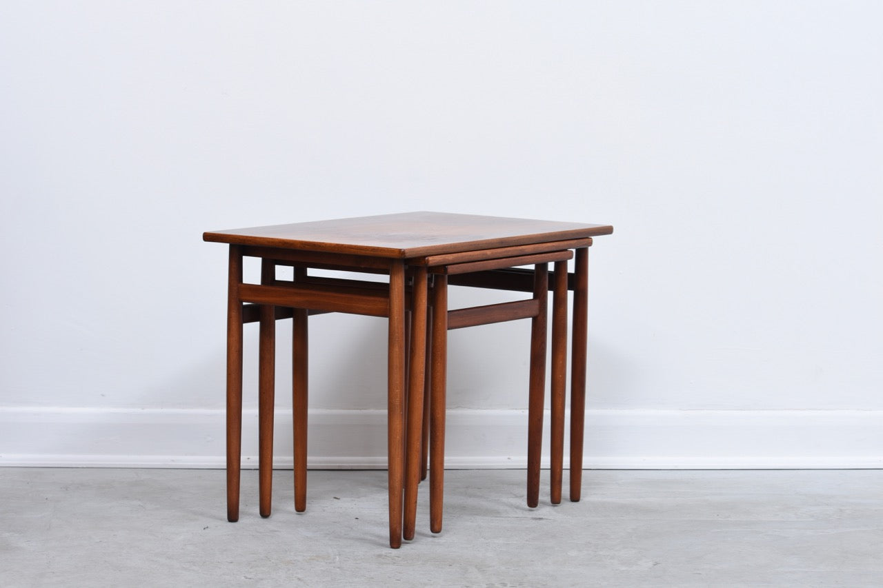 Nest of tables in rosewood