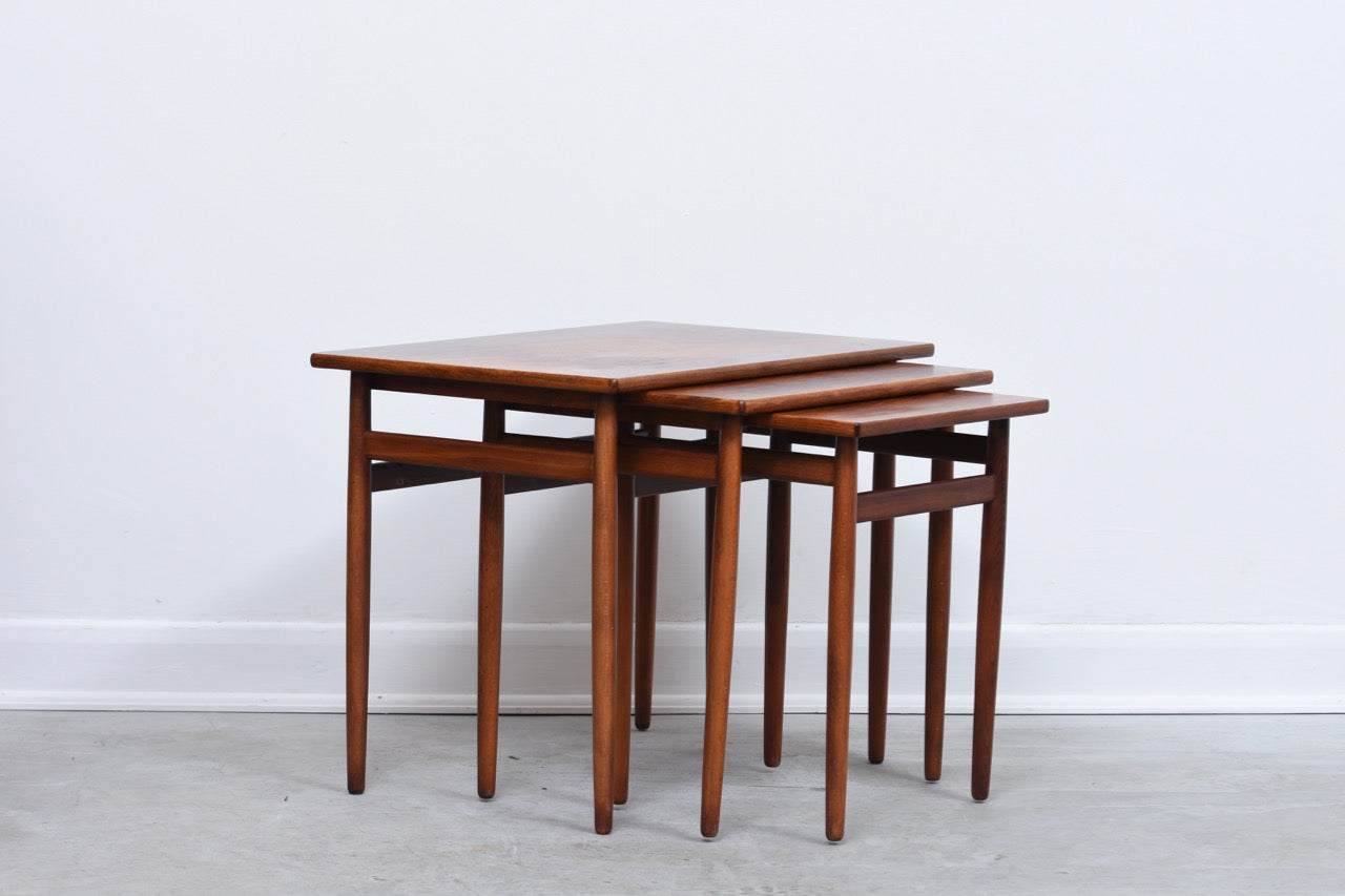 Nest of tables in rosewood