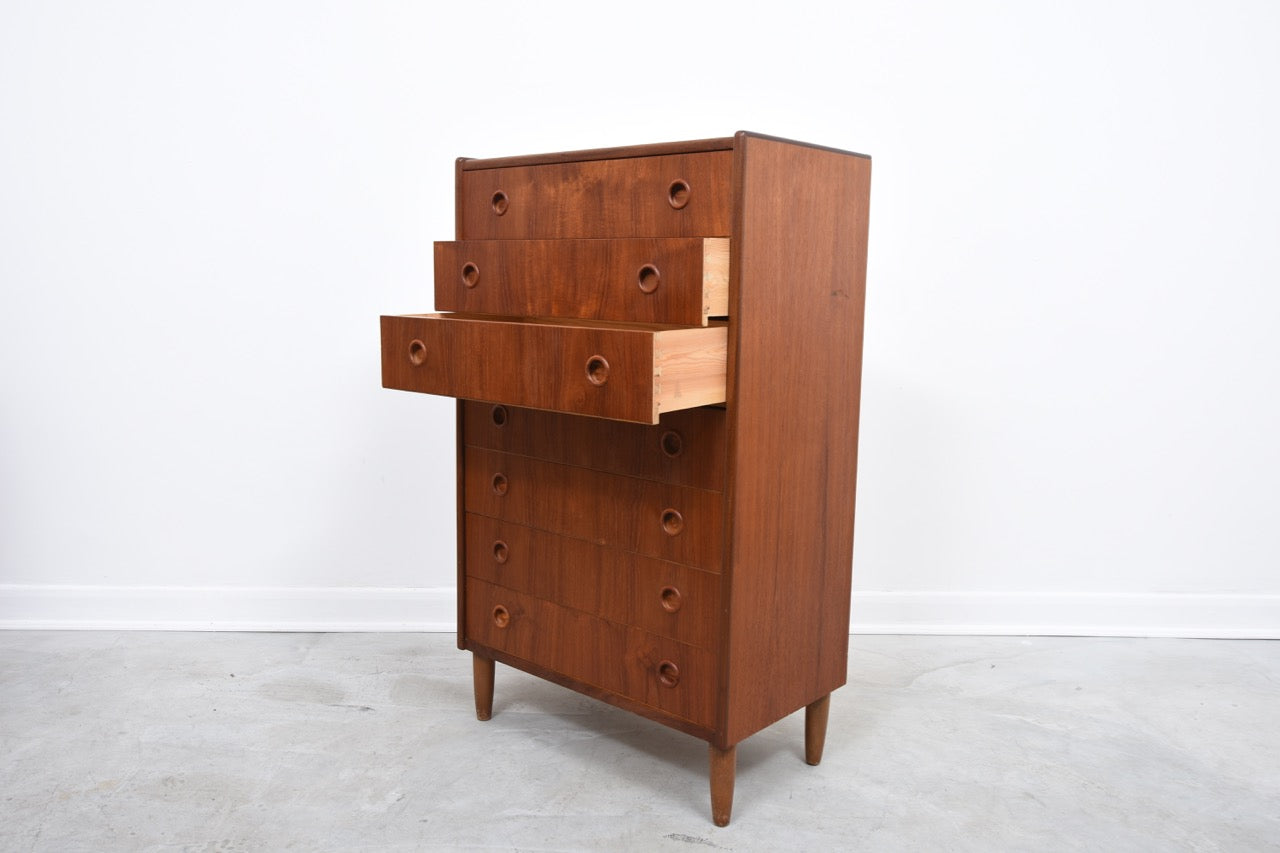 Chest of seven drawers in teak