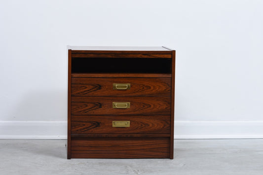 Rosewood chest with brass handles