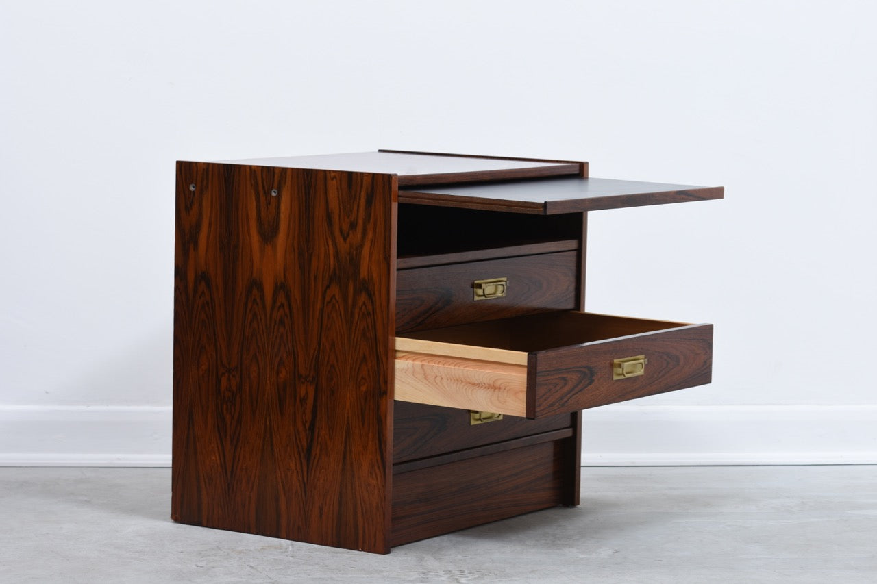 Rosewood chest with brass handles