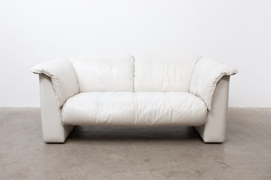 1980s leather sofa by WK Möbel