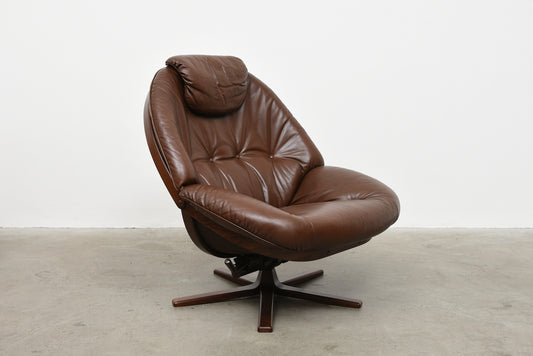 Rocking leather lounger by Göte Möbler