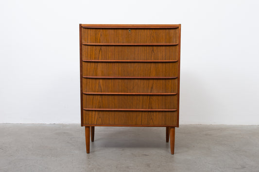 1960s rosewood + teak chest of drawers