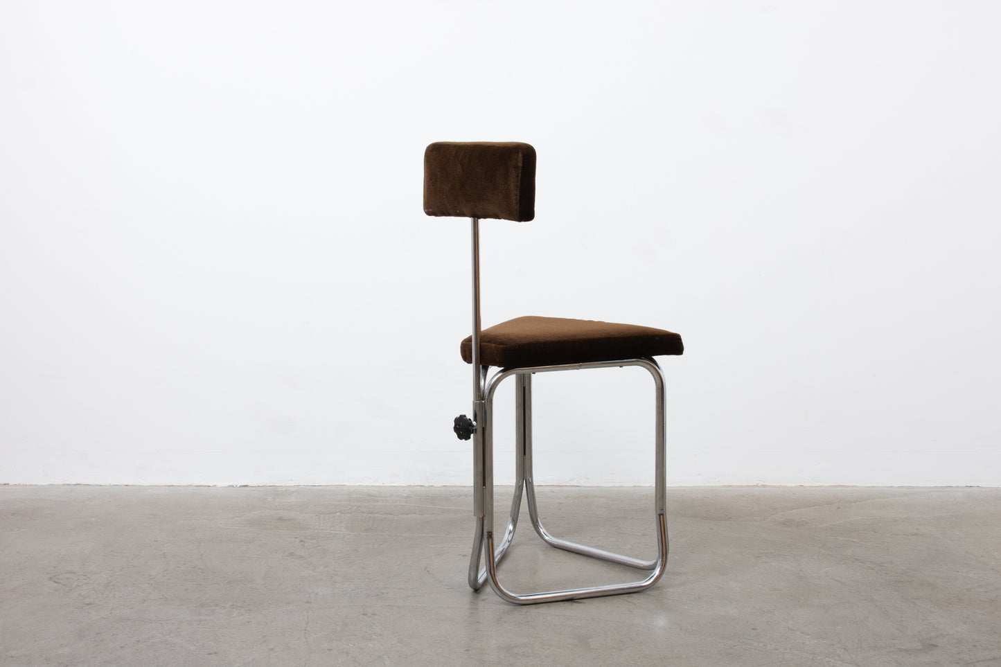 1970s metal + corduroy chair